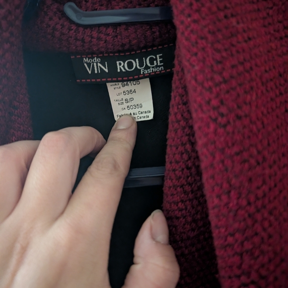 Red Open Front Coat with Black Trim 2/22 $ on selected item - Picture 7 of 7